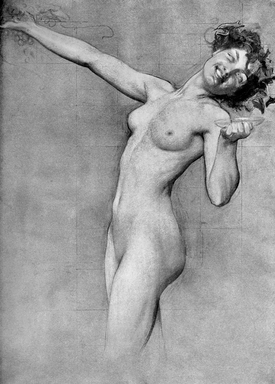 Studie for The Vintage Morn, av Herbert James Draper, 1899 av Unbekannt