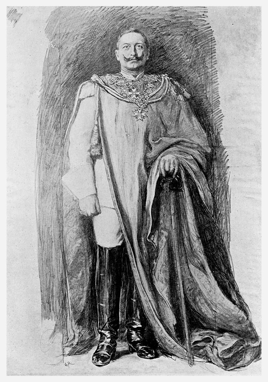 Studie for emaljeportrettet av keiser Wilhelm II av Tyskland, 1901 av Unbekannt