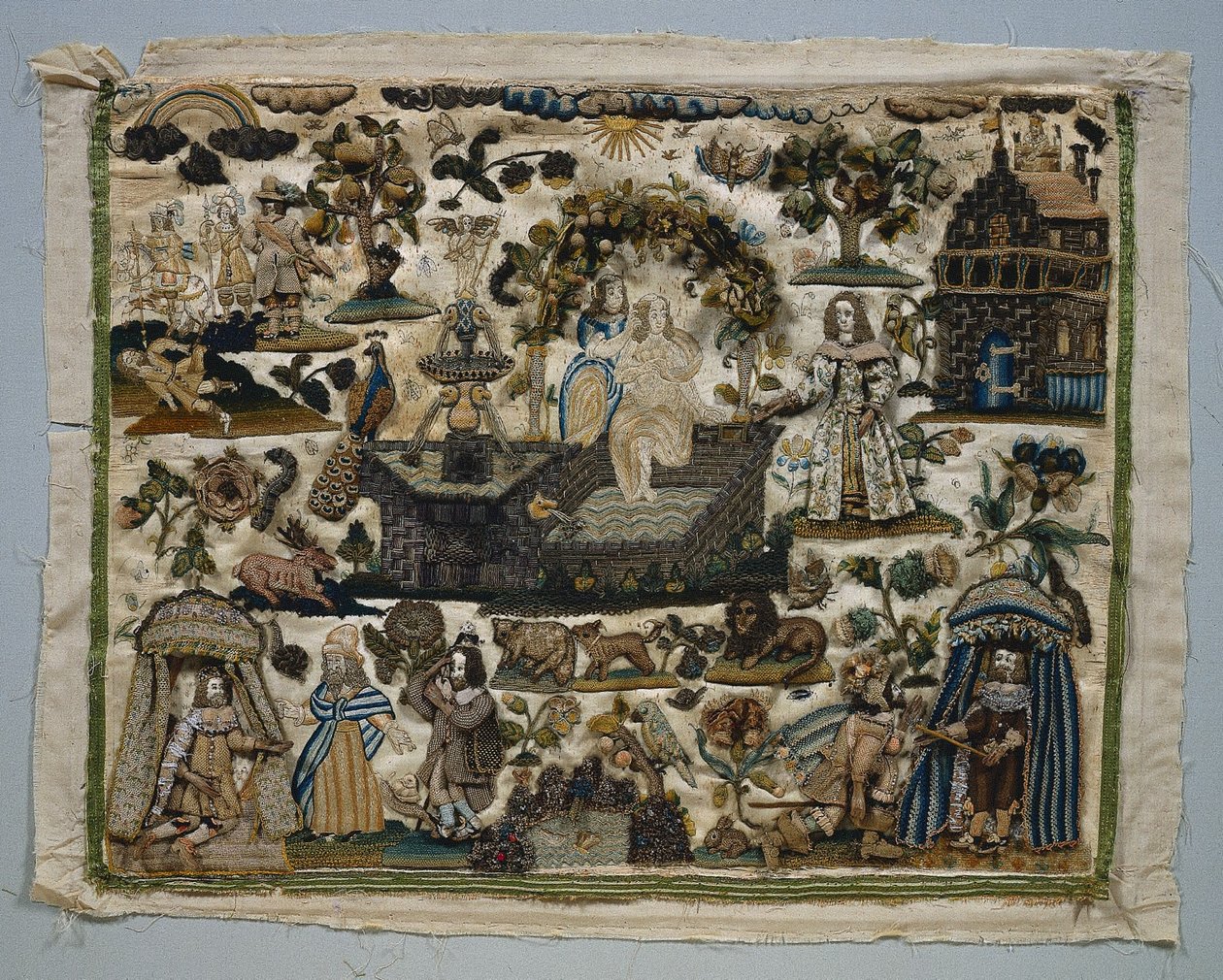 Stumpwork Panel: Story of David and Batsheba, 1658. av Unbekannt