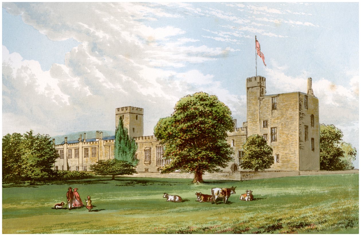 Sudeley Castle, Gloucestershire, hjemmet til Dent-familien, c1880 av Unbekannt
