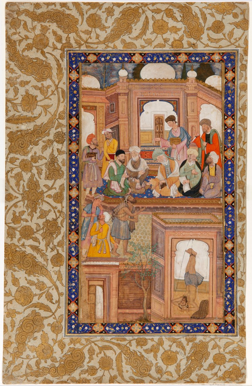 Sufi-gjenforening. Miniatyr fra Nafahat al-Uns Breaths of Fellowship av Jami av Unbekannt