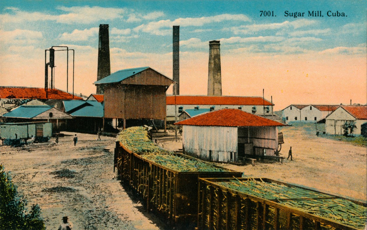 Sukkerfabrikk, Cuba, c1910 av Unbekannt