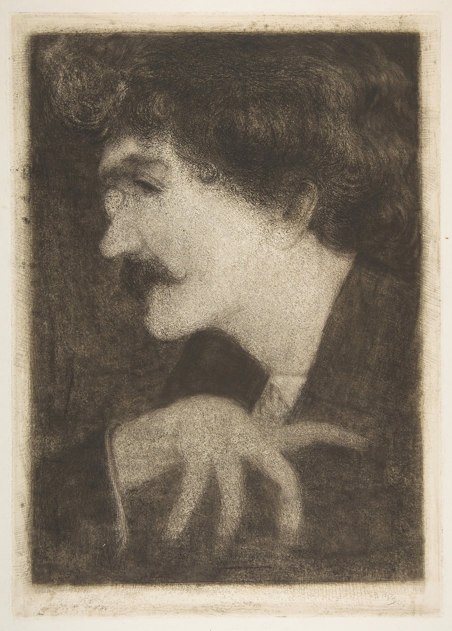 Forslag fra Whistler for hans portrett, 1870-tallet. av Unbekannt