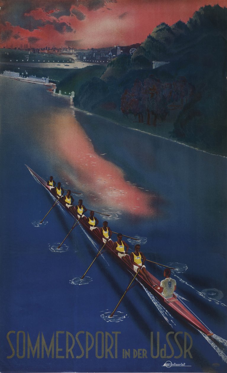 Sommersport i USSR-plakat av Intourist-selskapet, 1939 av Unbekannt