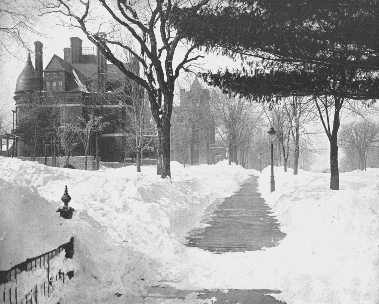 Summit Avenue i Winter, St Paul, Minnesota, USA, c1900. av Unbekannt