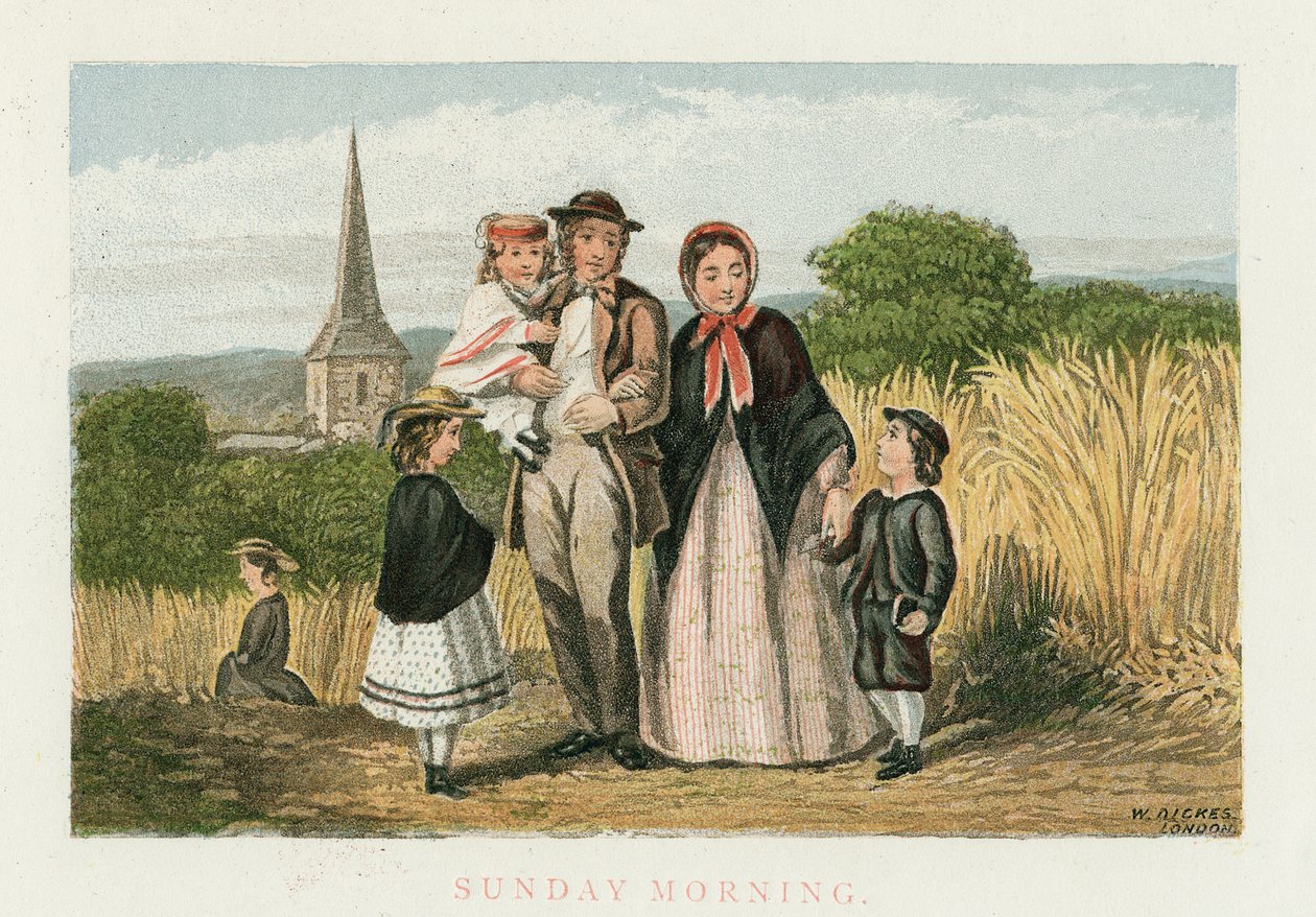 Søndag morgen, c1880 av Unbekannt