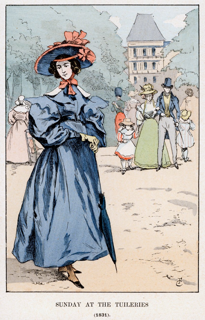 Søndag på Tuileriene, 1831, 1898 av Unbekannt