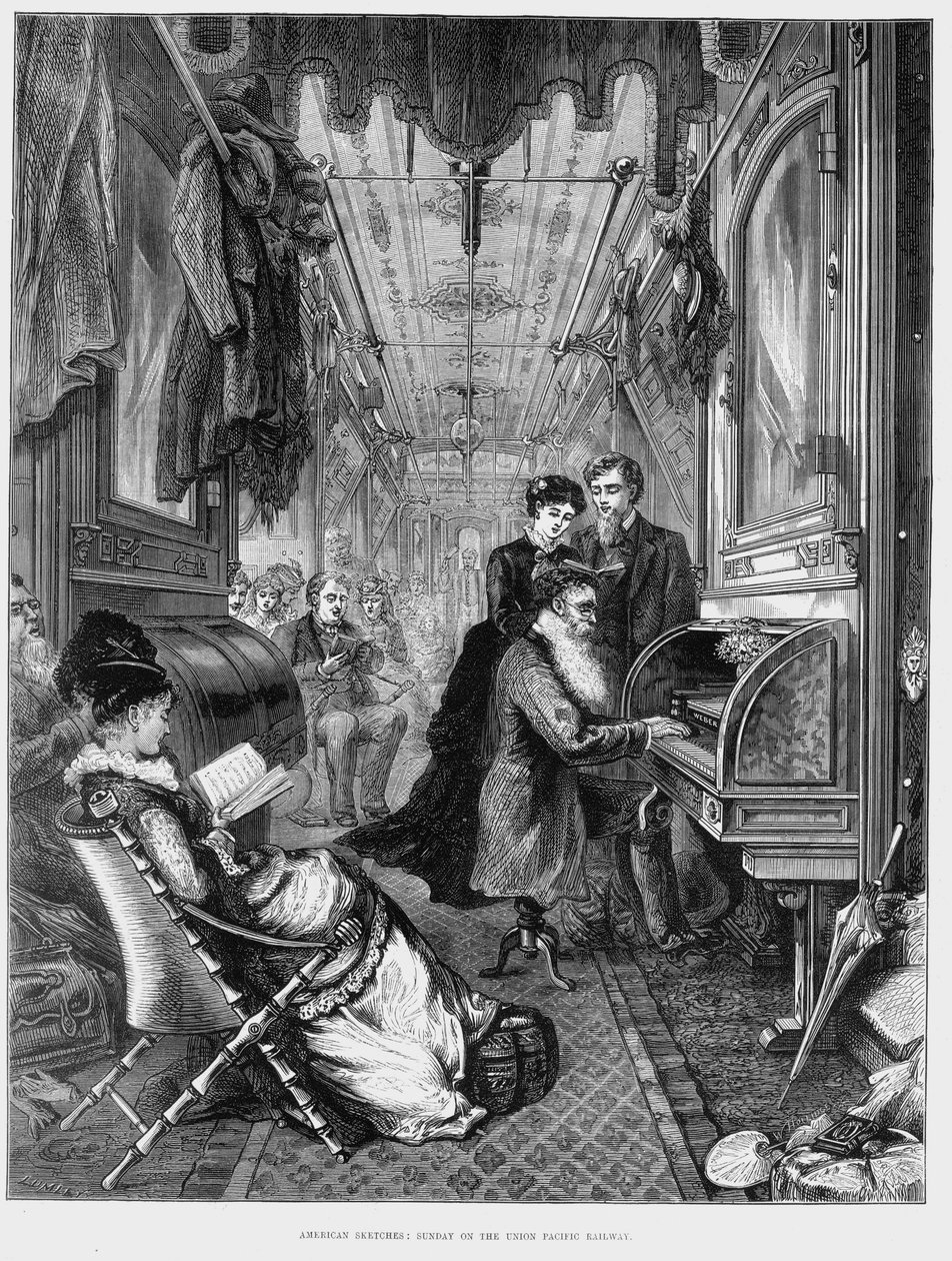 Søndag morgen på Union Pacific Railroad, USA, 1875 av Unbekannt