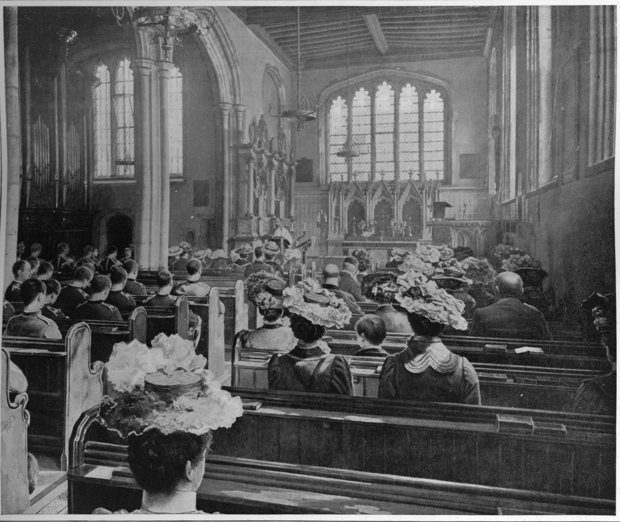 Søndag morgen gudstjeneste i Church of St Peter ad Vincula, London, c1903 1903 av Unbekannt