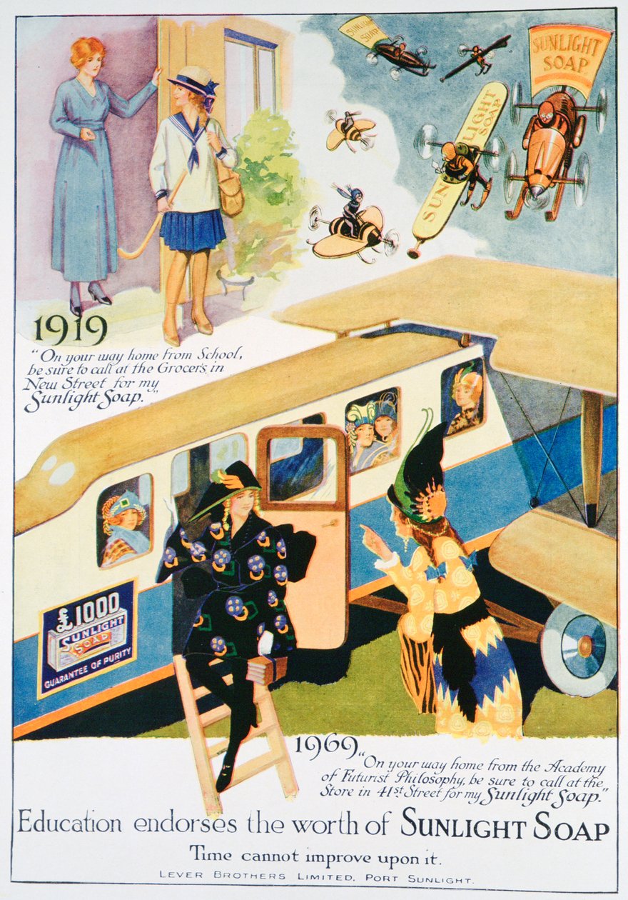 Sunlight såpeannonse, 1919 av Unbekannt