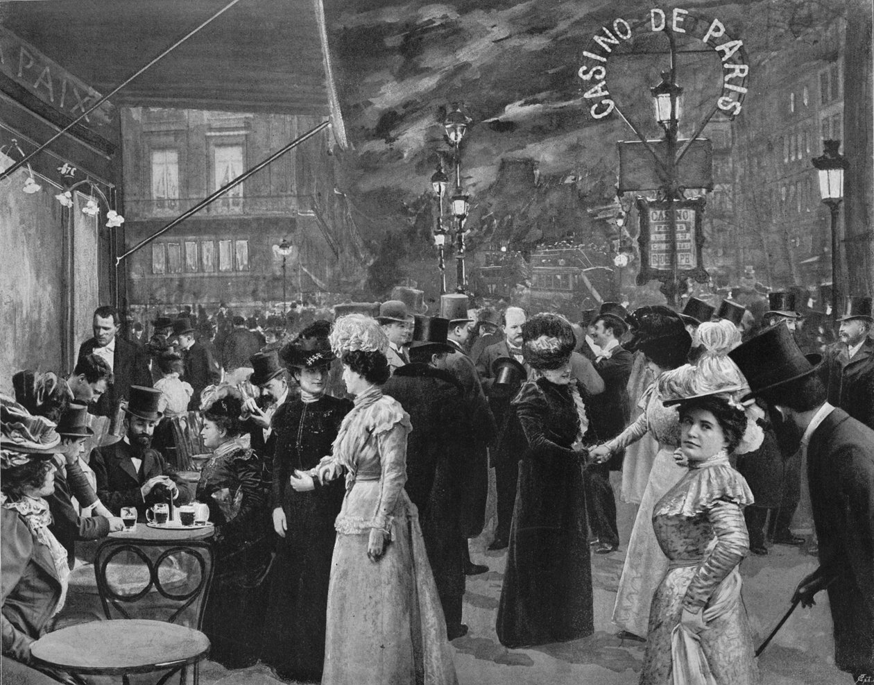 On The Boulevard - Foran Café De La Paix, 1900 av Unbekannt