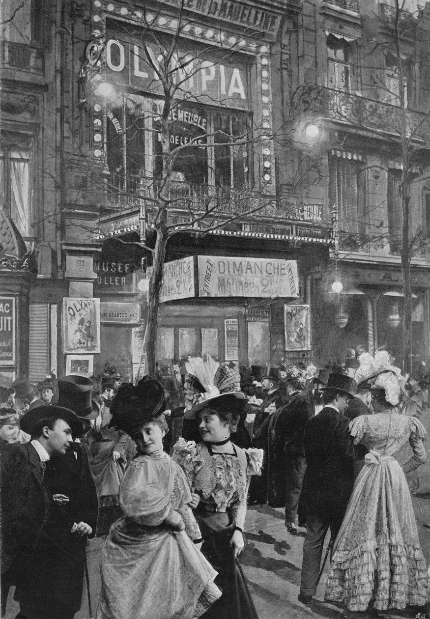 On The Boulevard - Exiting Olympia, 1900 av Unbekannt