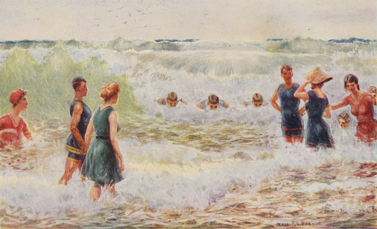 Surfebading, 1923. av Unbekannt