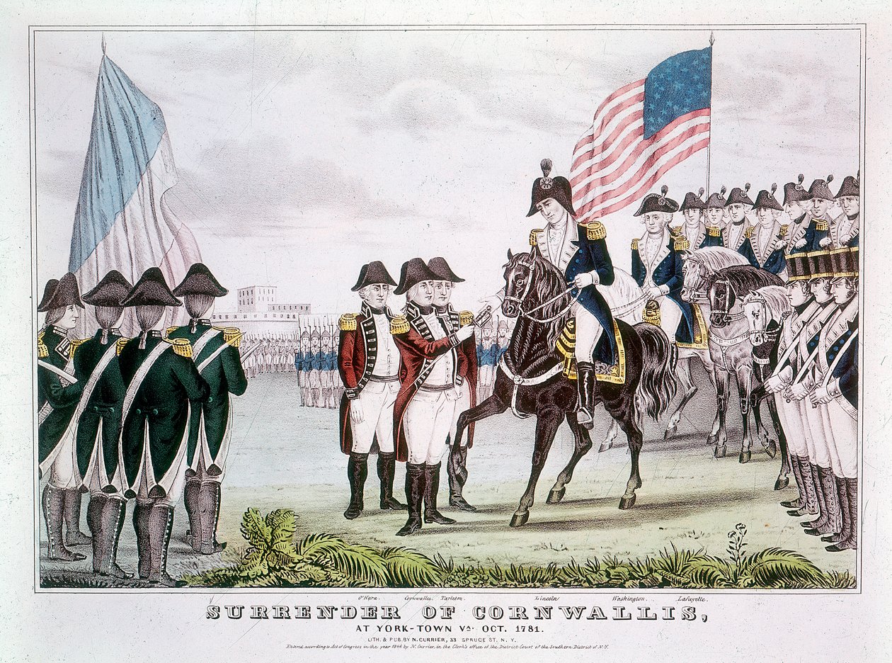 Overgivelse av Cornwallis, Yorktown, Virginia, 1781 av Unbekannt