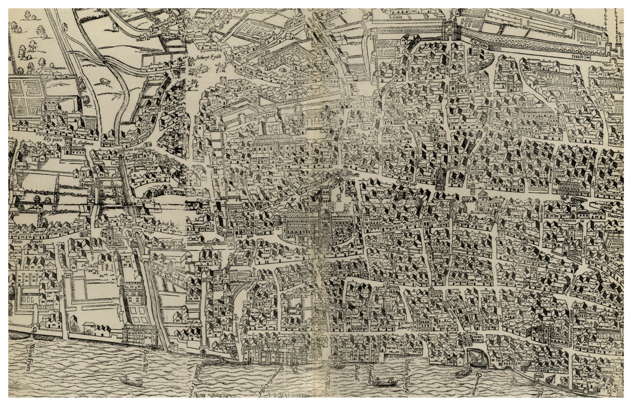 Survey of London, 1500- eller 1600-tallet 1886 av Unbekannt