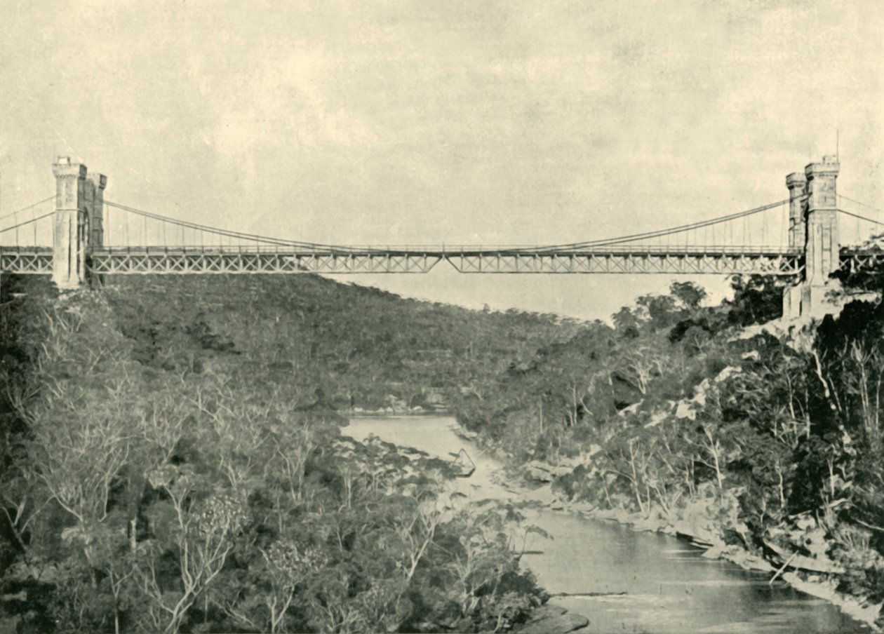 Suspension Bridge, Nord-Sydney, 1901. av Unbekannt
