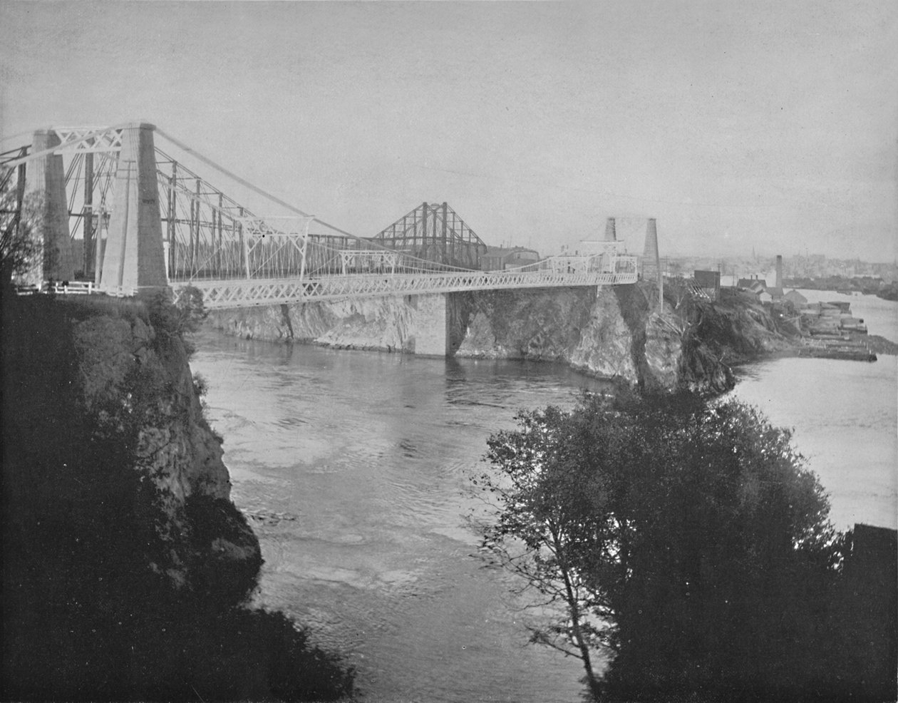 Suspension and Cantilever Bridges, St. John, New Brunswick, c1897. av Unbekannt
