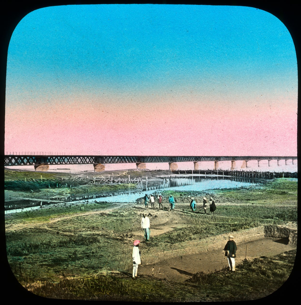 Sutlej Bridge, India, slutten av 1800- eller begynnelsen av 1900-tallet av Unbekannt