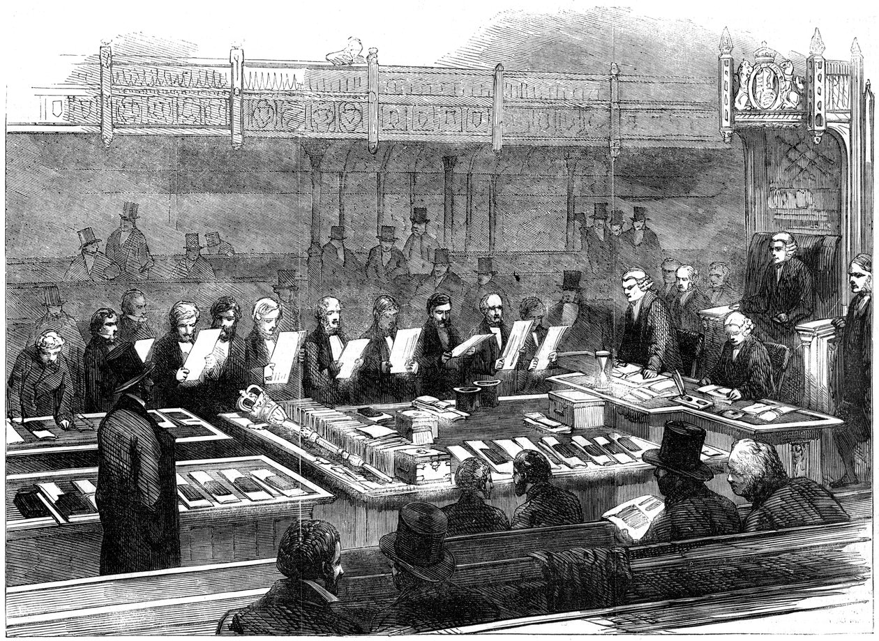 Banning til medlemmer av det nye parlamentet, 1800-tallet av Unbekannt