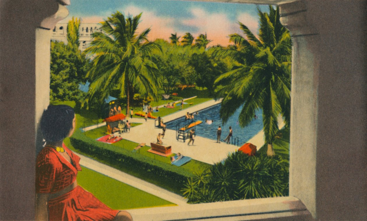 Svømmebasseng, Hotel Del Prado, Barranquilla, c1940-tallet av Unbekannt