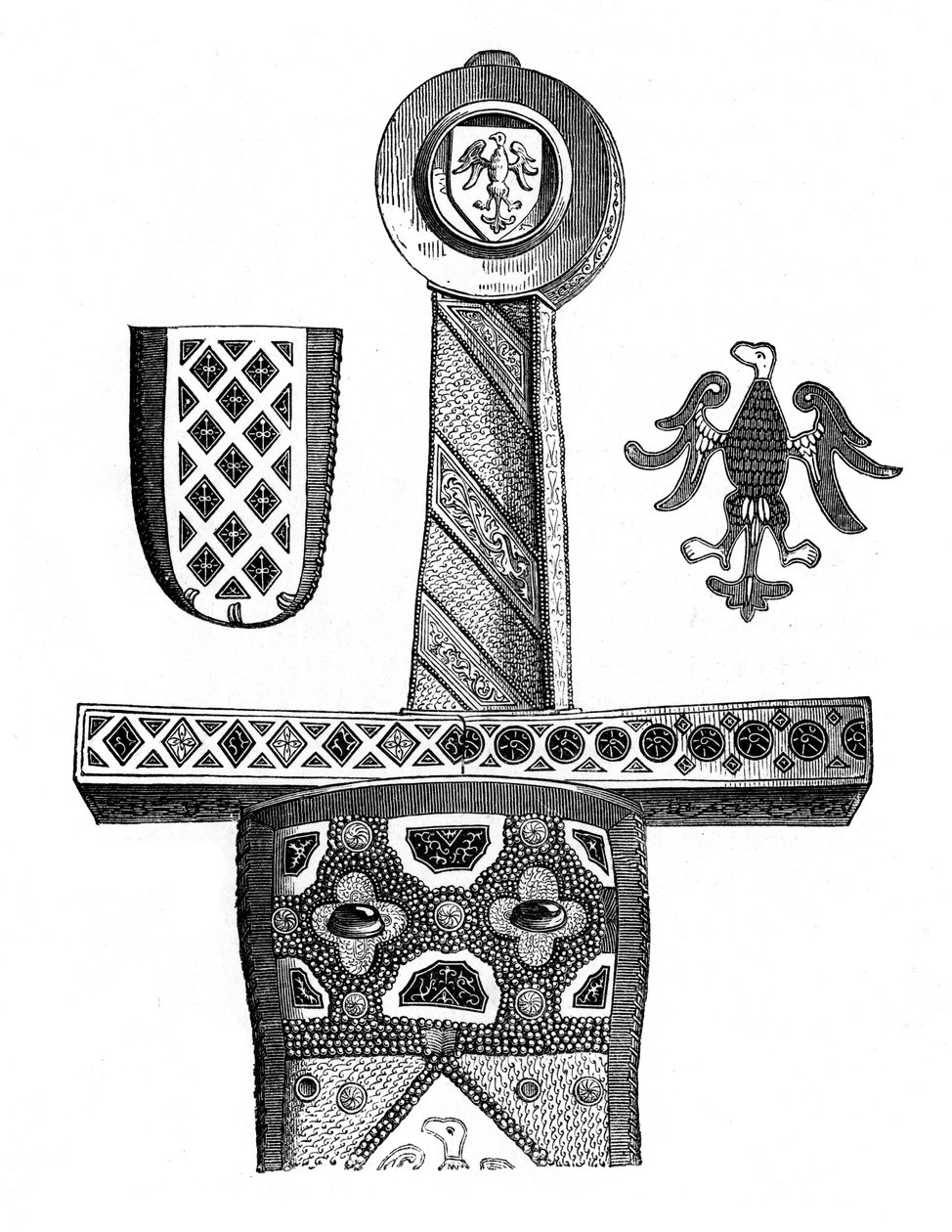 Karl den Stores sverd, 800-tallet, 1870 av Unbekannt