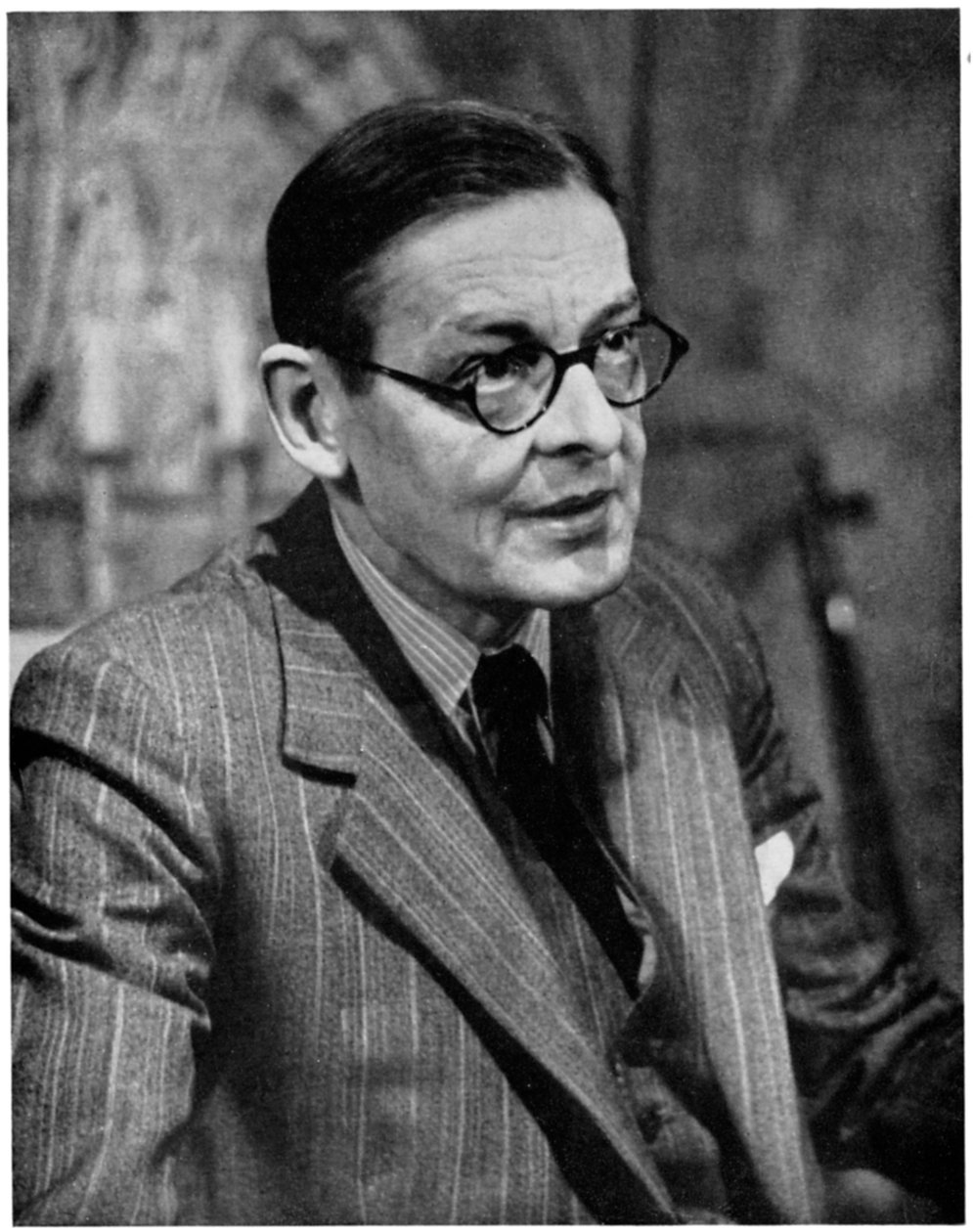 TS Eliot , amerikanskfødt britisk poetdramatiker og kritiker, ca 1950-tallet av Unbekannt