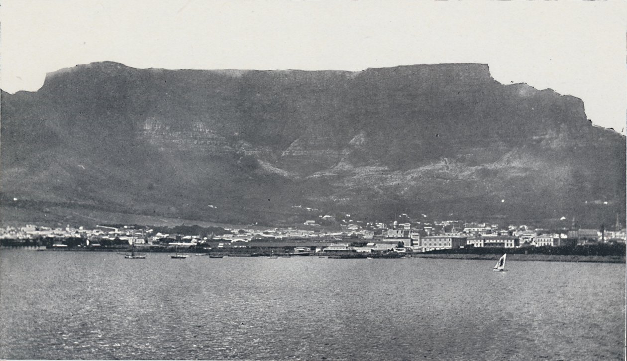 Table Mountain og Cape Town, 1924 av Unbekannt