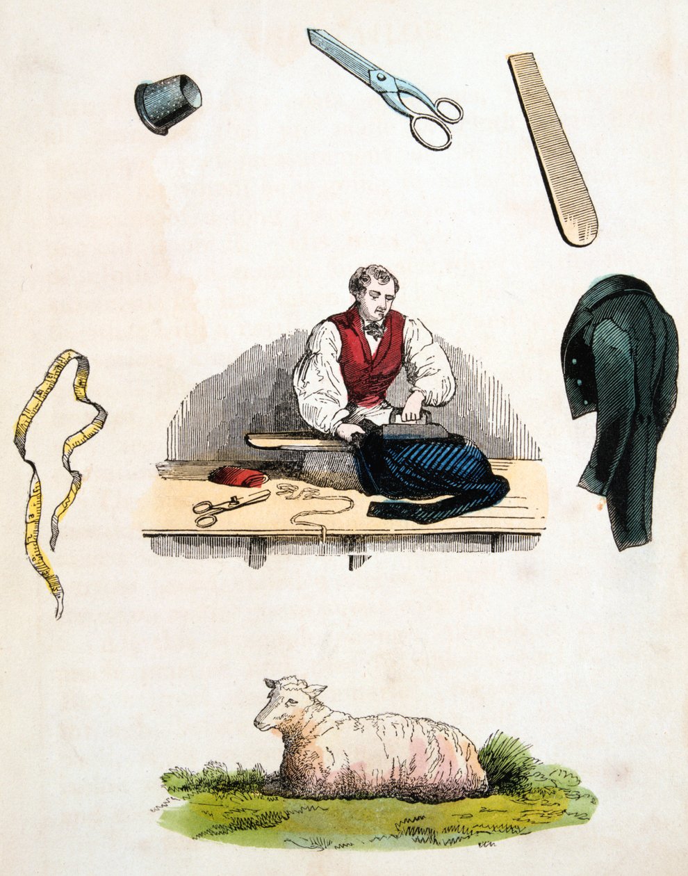Skredder, c1845 av Unbekannt