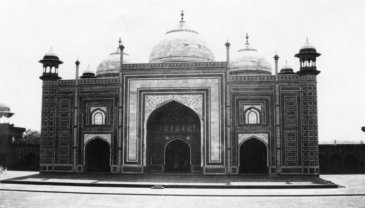 Taj Mahal-moskeen eller moskeen, Agra, India, 1916-1917 av Unbekannt