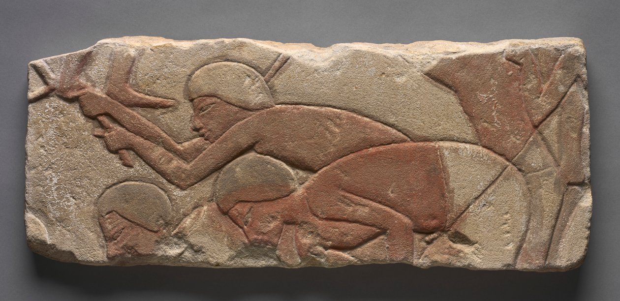 Talatat: Men Hoeing the Earth, ca. 1353-1347 f.Kr. av Unbekannt