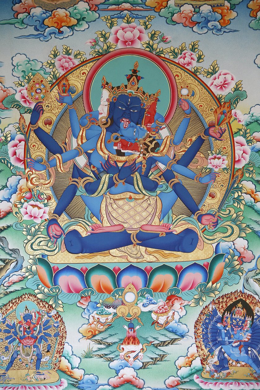 Tantrisme : Tibetansk tantrisk gudinne. Kopan kloster, Kathmandu, Nepal av Unbekannt