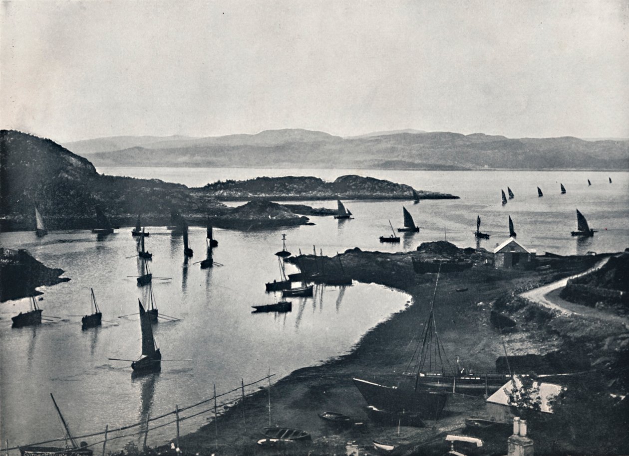 Tarbert - Fiskebåter går ut, 1895 av Unbekannt