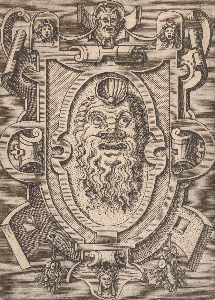 Plaketter og andre ornamenter med forskjellige og lunefulle oppfinnelser Kartusjer og andre ornamenter o ..., 1773. av Unbekannt