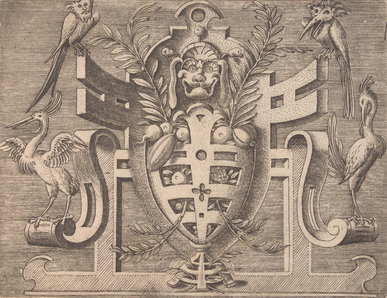 Plaketter og andre pyntegjenstander av forskjellige og lunefulle oppfinnelser Kartusjer og andre ornamenter fra ..., 1773. av Unbekannt