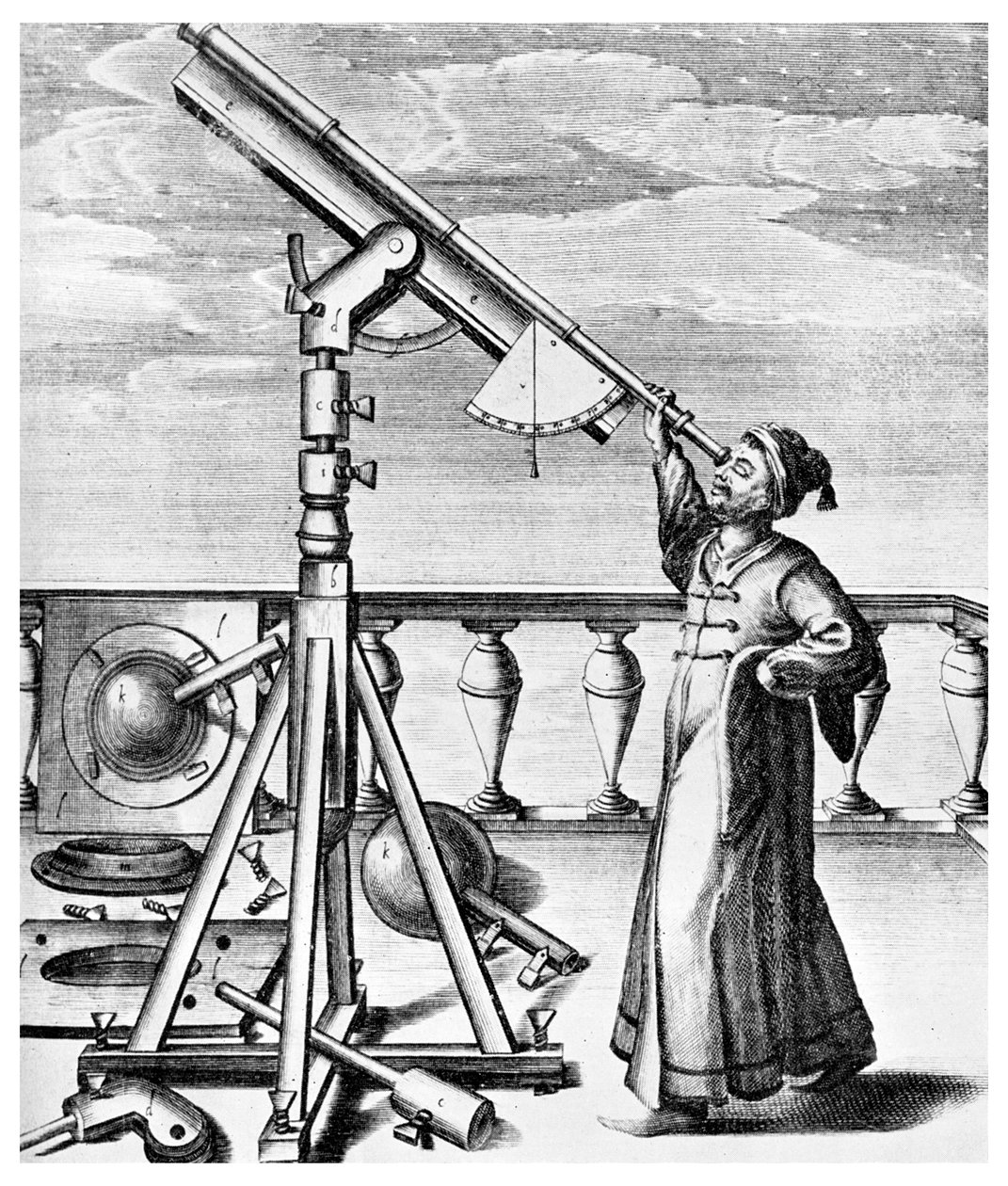 Teleskop fra Selenographia, 1647 1956 av Unbekannt