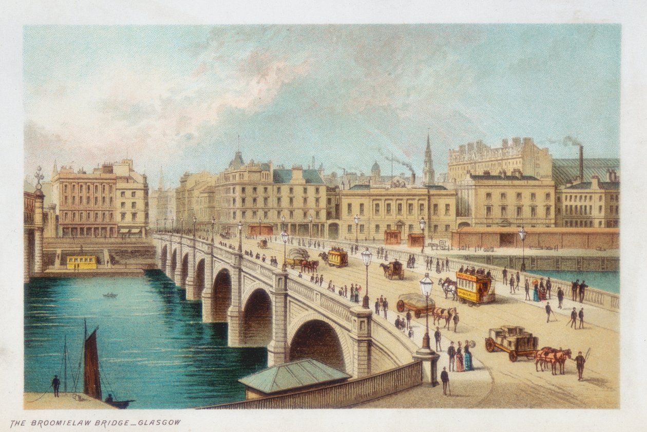 Telfords bro over Clyde ved Broomielaw, Glasgow, 1891 av Unbekannt