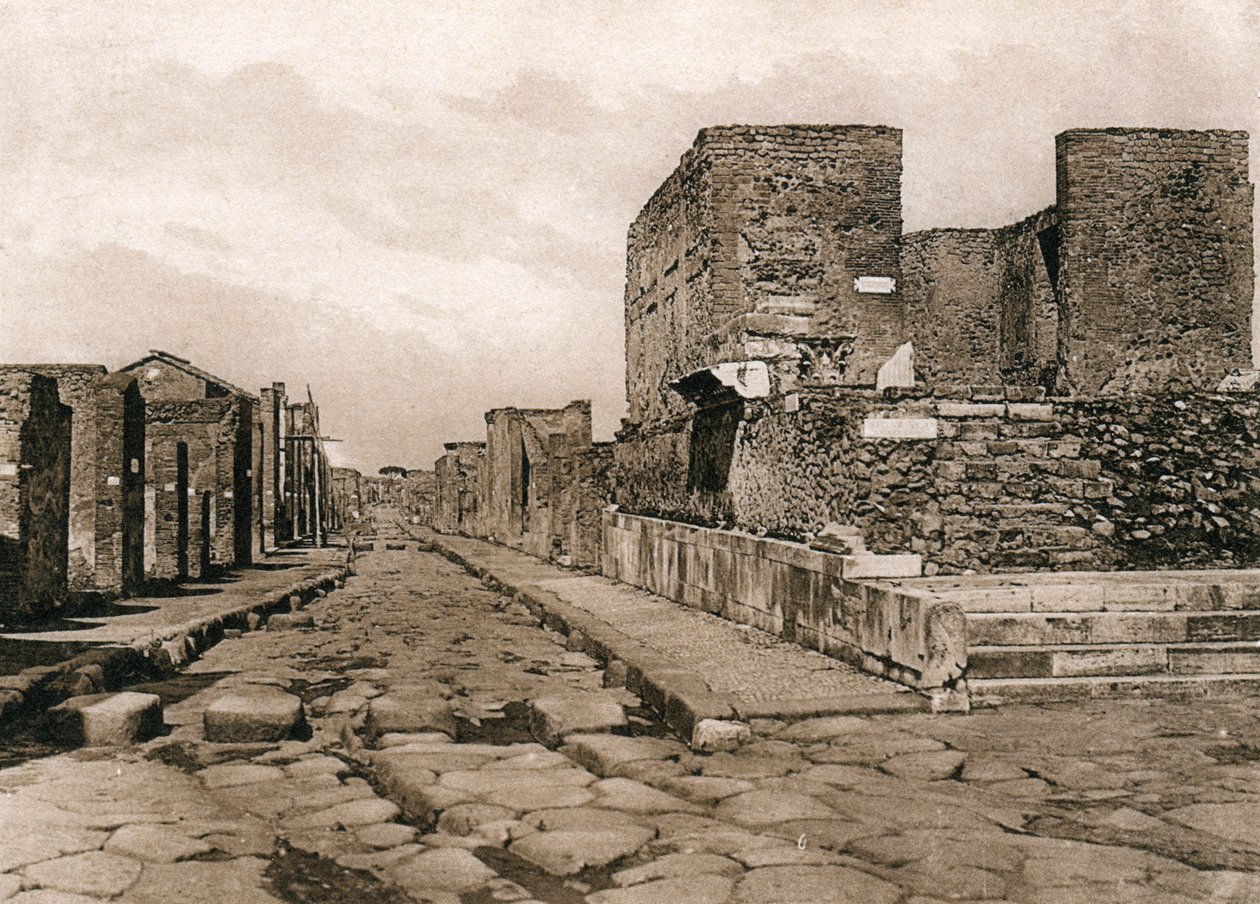 Temple of Fortuna, Pompeii, Italia, ca 1900-tallet av Unbekannt