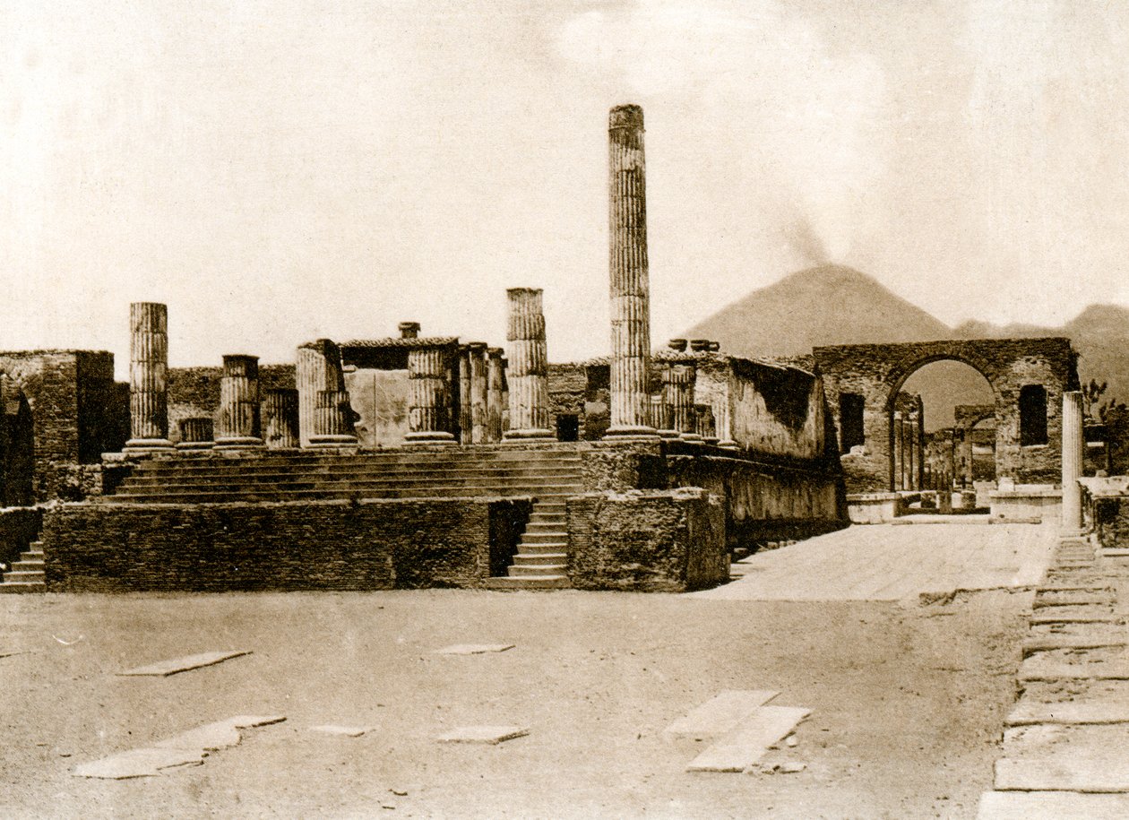 Jupiter-tempelet, Pompeii, Italia, ca 1900-tallet av Unbekannt