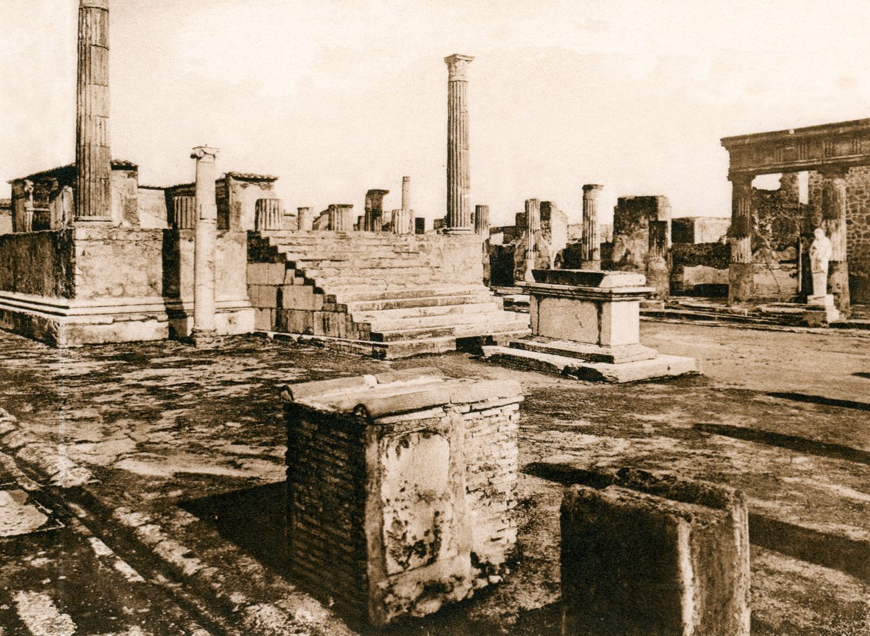 Jupiter-tempelet, Pompeii, Italia, ca 1900-tallet av Unbekannt