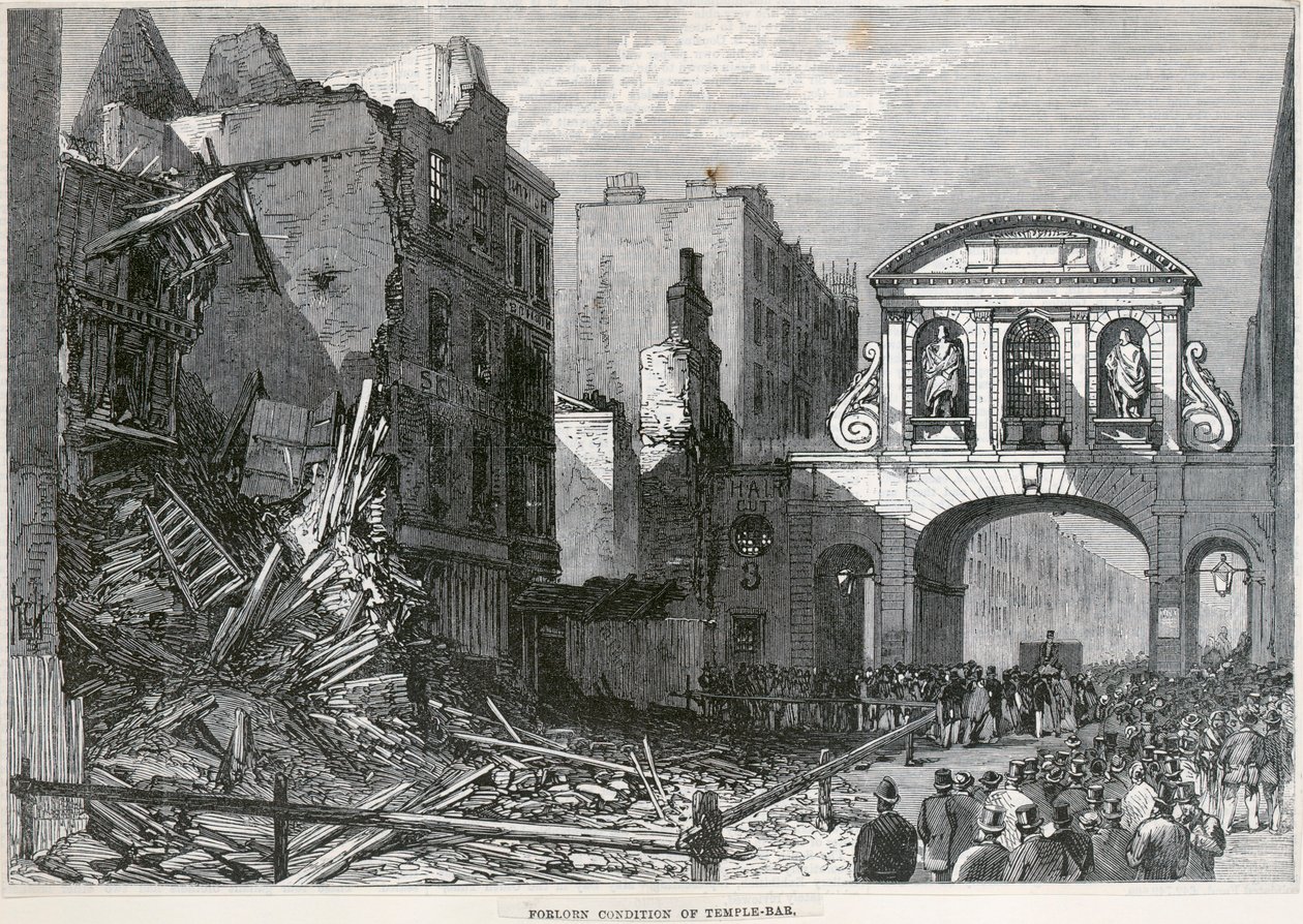 Temple Bar, London, 1877 av Unbekannt