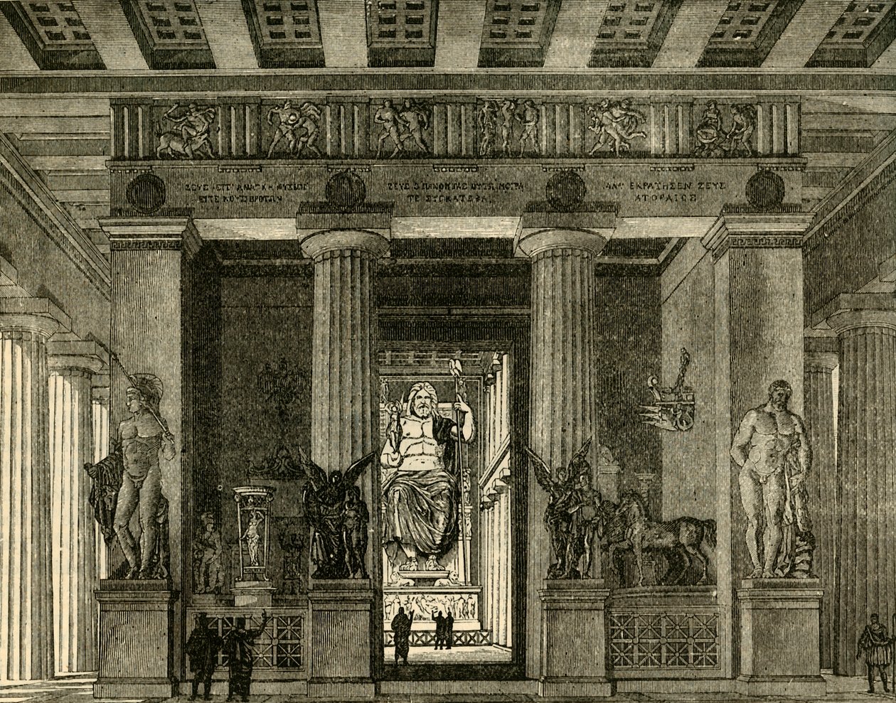 Tempel i Olympia, restaurert, 1890. av Unbekannt