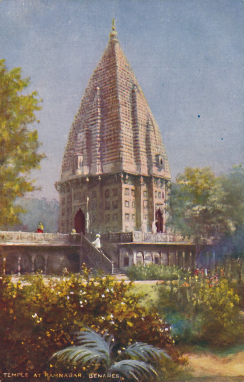 Tempel i Ramnagar, Benares, . av Unbekannt