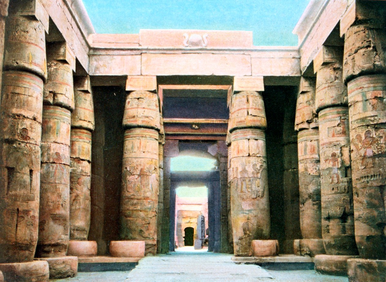 Khonsu-tempelet, Karnak, Luxor, Egypt, 1900-tallet av Unbekannt