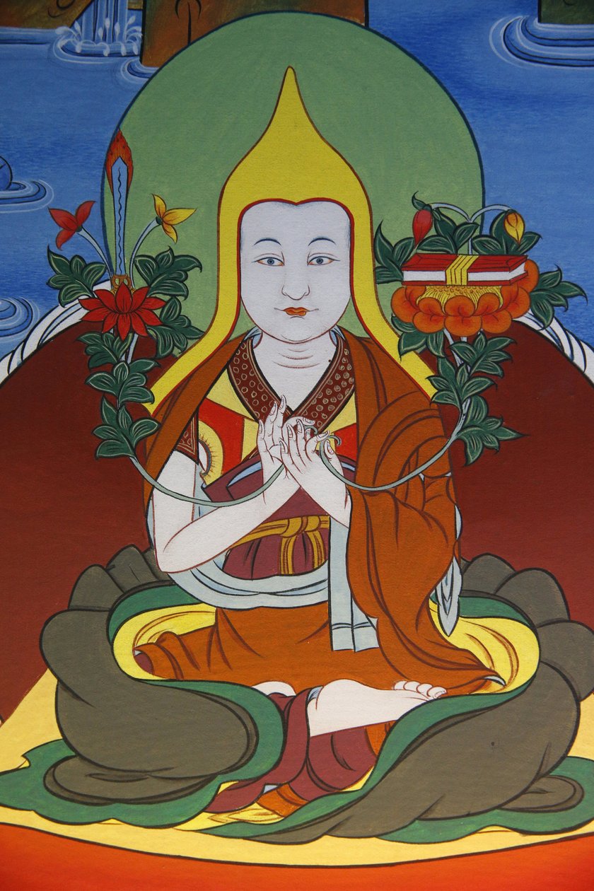 Temple of the Thousand Buddhas Dashang Kagyu Ling menighet Maling Munk ber, La Boulaye, Frankrike av Unbekannt