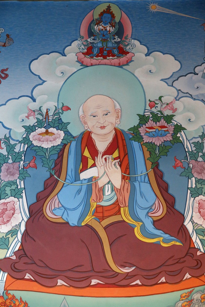 Temple of the Thousand Buddhas Dashang Kagyu Ling menighet Maling Munk ber, La Boulaye, Frankrike av Unbekannt