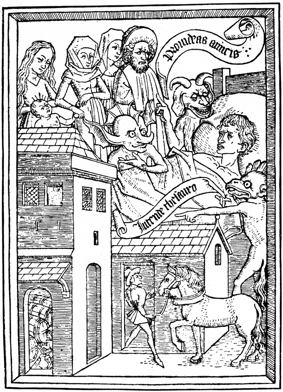 Temptation to Avarice, c1465 1964. av Unbekannt