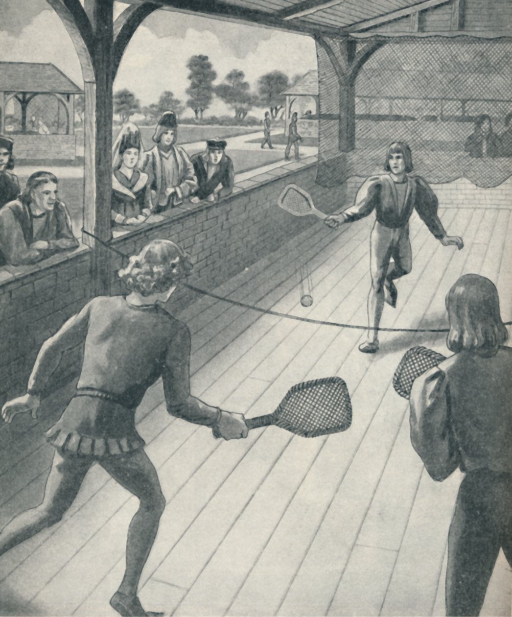 Tennis in the Days of the Tudors, c1934 av Unbekannt