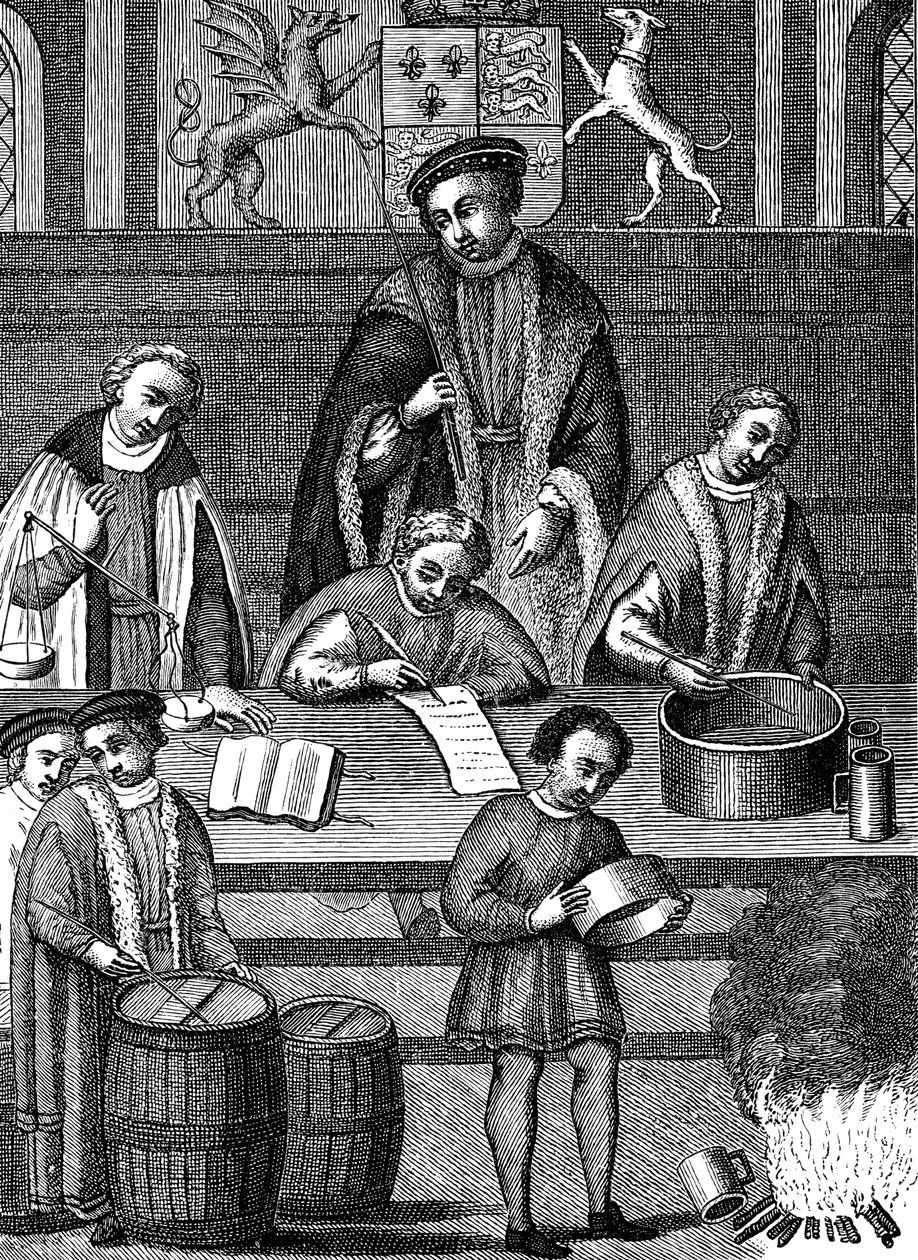 Testing av vekter og mål under Henry VIIs regjeringstid, England, 1497-1509 av Unbekannt