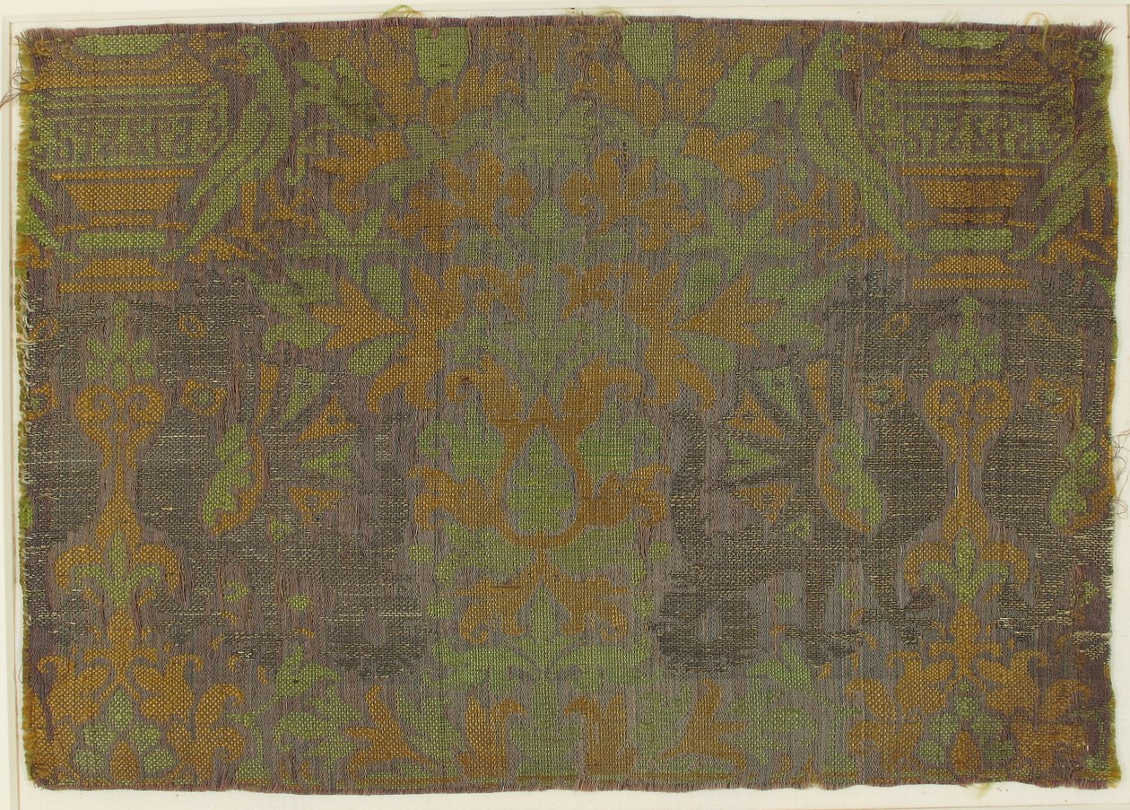 Tekstil med planter og dyr, italiensk, 1400-tallet. av Unbekannt
