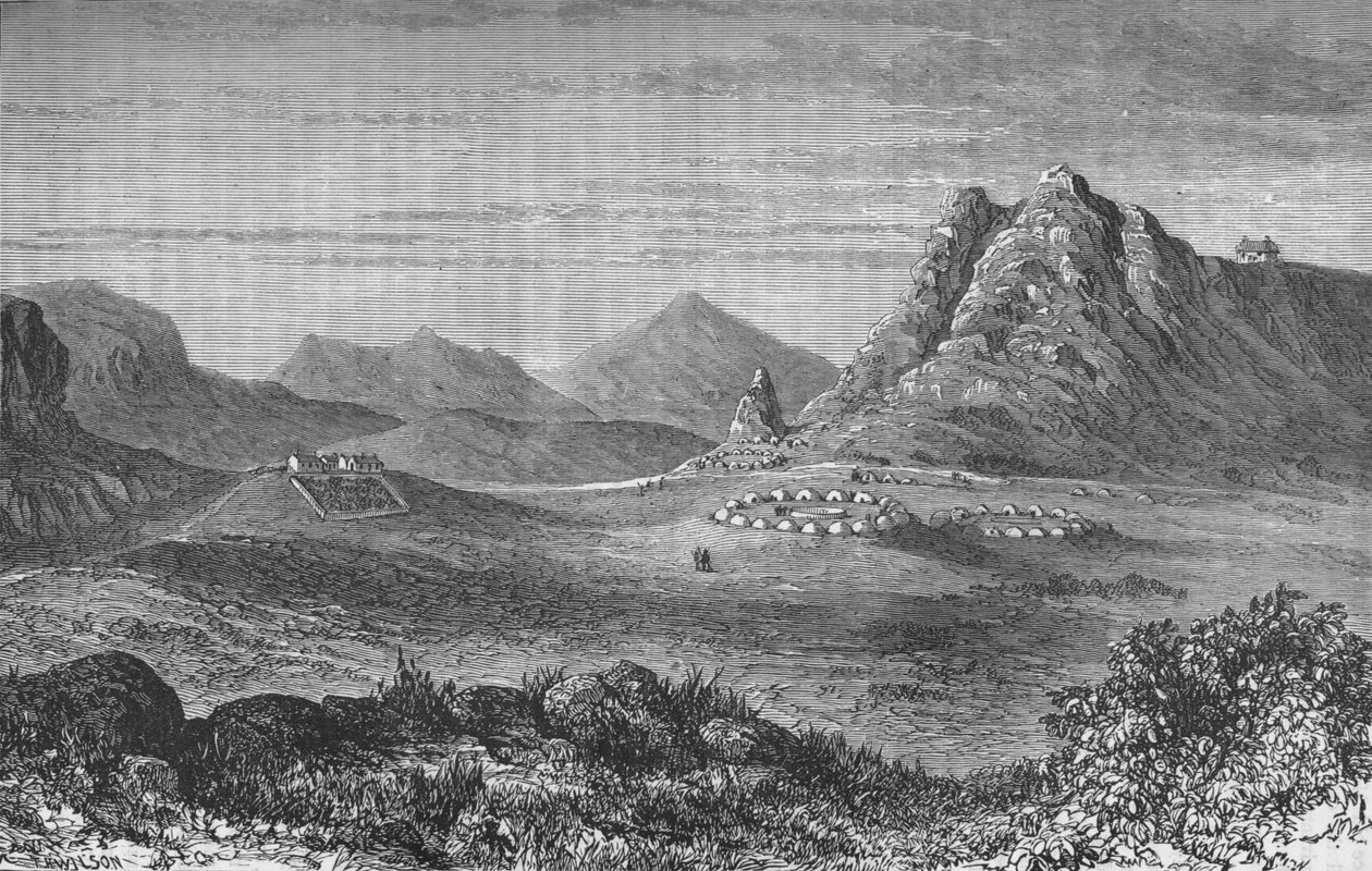 Thaba Bosigo, basutos høyborg, ca 1880 av Unbekannt